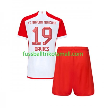 Fußballtrikots Bayern München Alphonso Davies 19 Kinder 2023-2024 Kurzarm Heimtrikotsatz kaufen